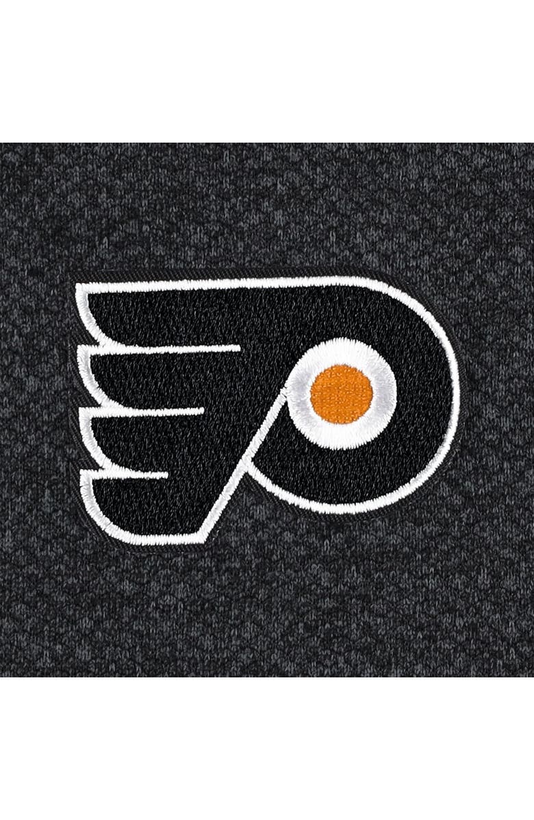 ANTIGUA Men's Antigua Heathered Black Philadelphia Flyers Course Quarter-Zip Jacket, Alternate, color, Heather Black