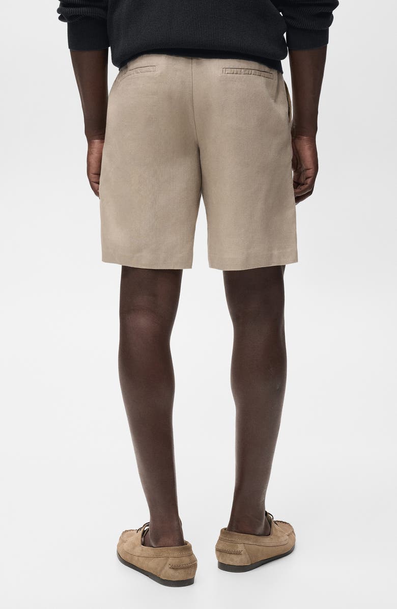 MANGO Linen
Cotton Bermuda Shorts, Alternate, color, Beige