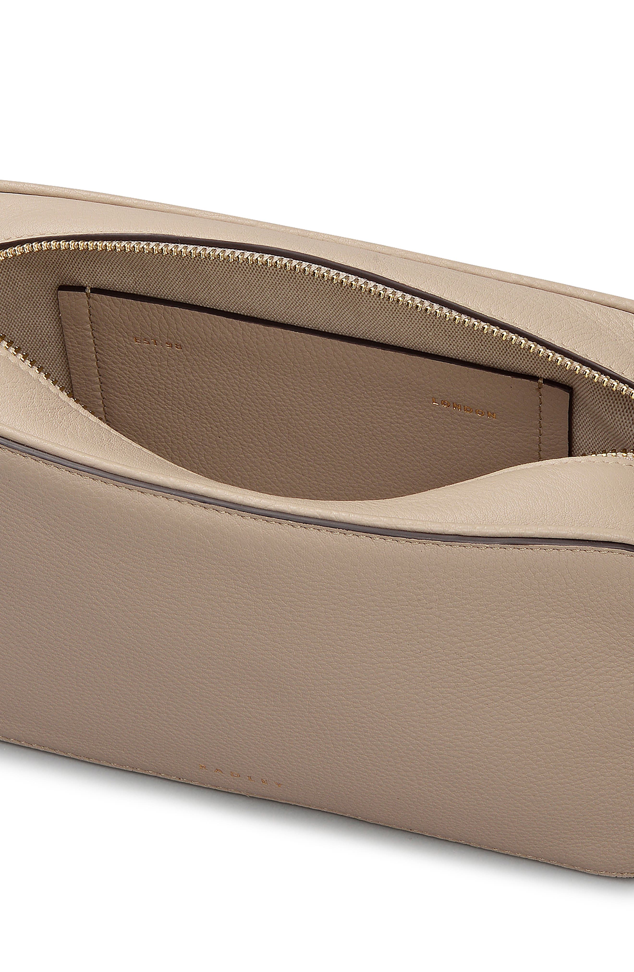 Radley Small Duchess Croc Embossed Leather Crossbody Bag, Alternate, color, Porcini