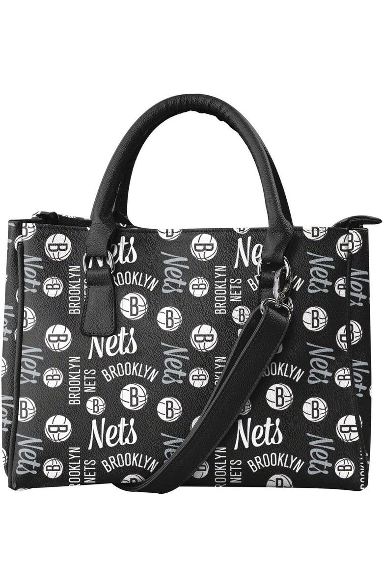 FOCO Brooklyn Nets Repeat Brooklyn Tote, Main, color, Black