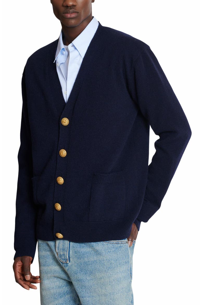 Eco-Cashmere Cardigan, Alternate, color, Navy