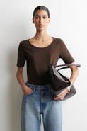 COS Slim Scoop-Neck Cotton T-Shirt
