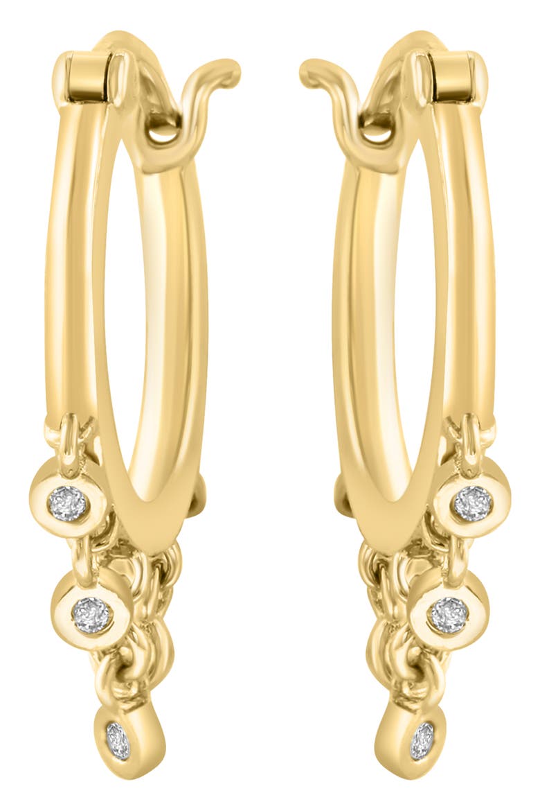 Diamond Hoop Earrings, Alternate, color, GOLD
