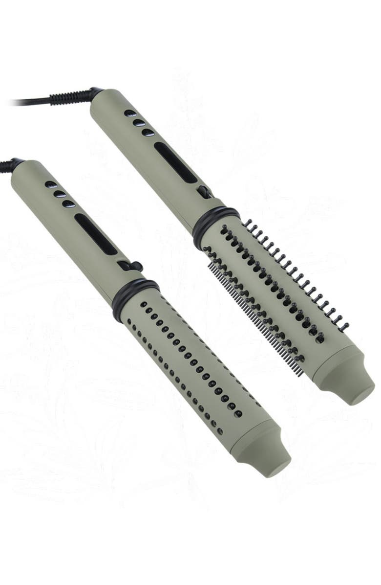STYLECRAFT Sage 2-in-1 Rectractable Hot Brush Curling Wand, Alternate, color, Sage