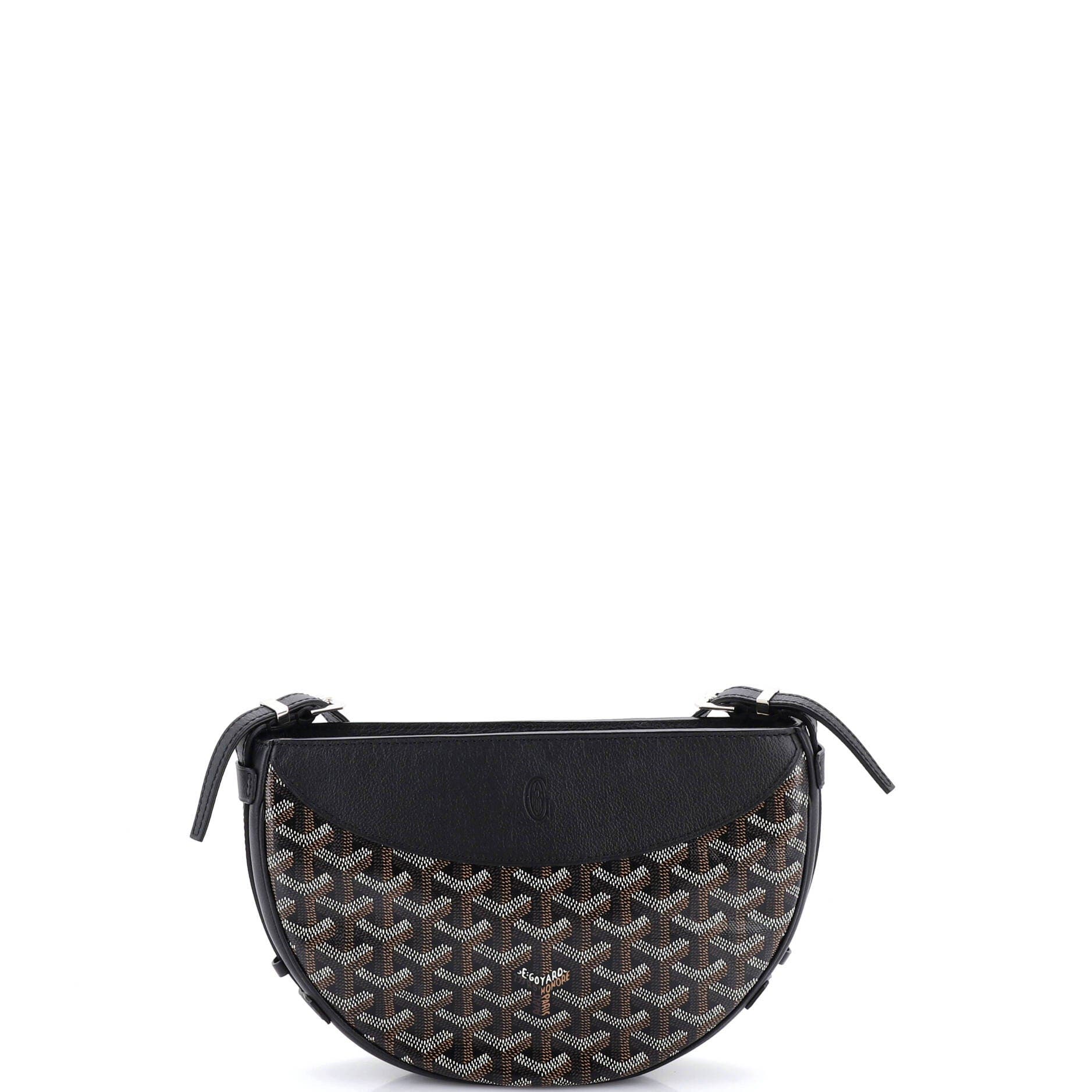 Pre-Owned Goyard Hirondelle Shoulder Bag Coated Canvas and Leather, Alternate, color, Black