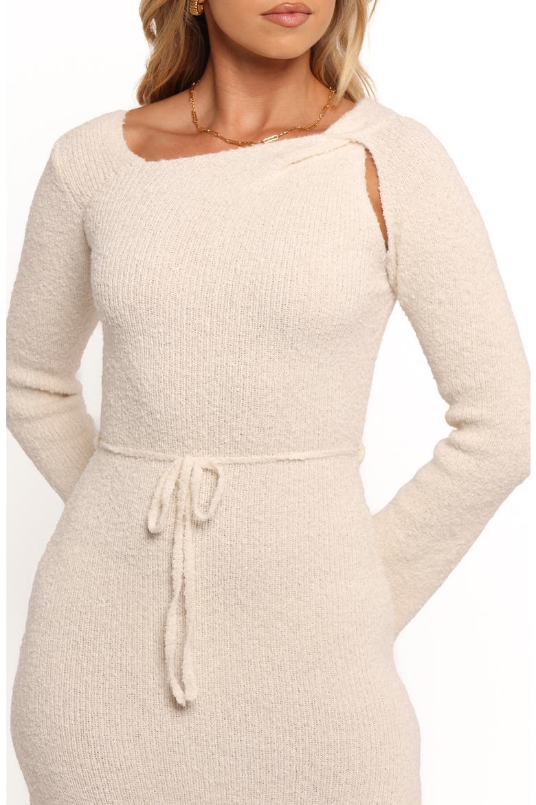 Edina Cutout Sweater Dress, Alternate, color, WHITE