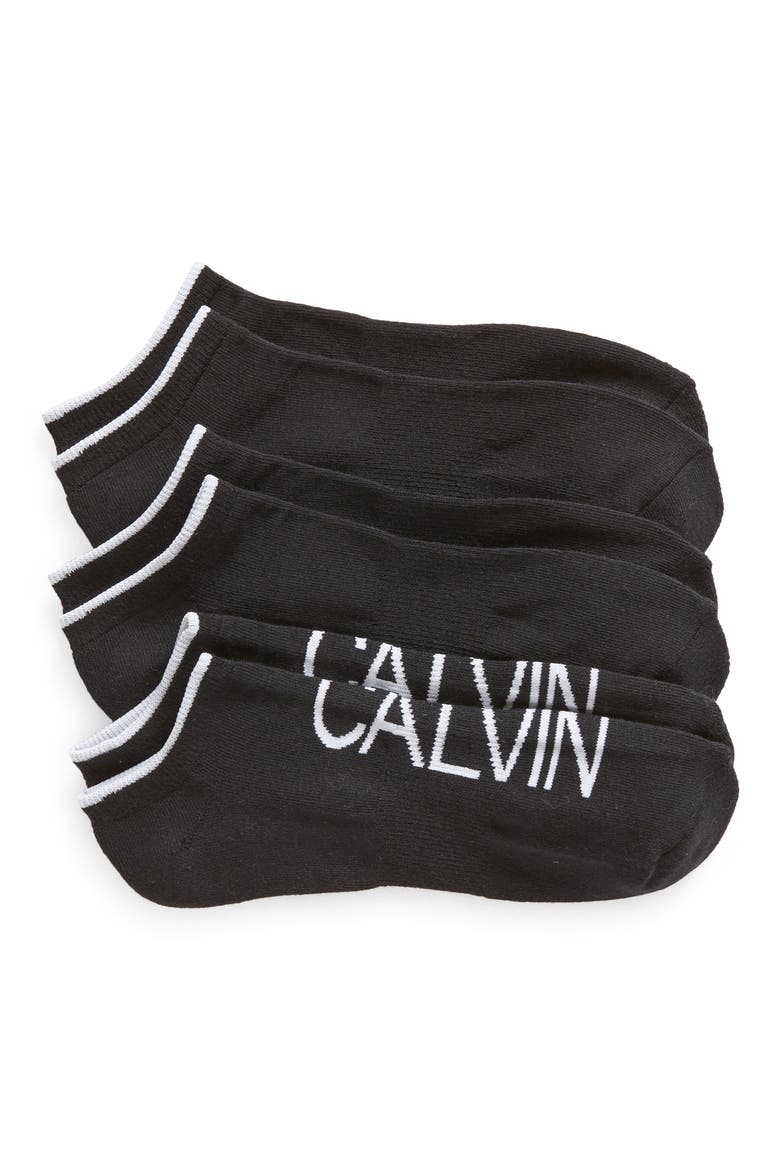Men's 3-Pack Cushion Socks, Main, color, BLACK