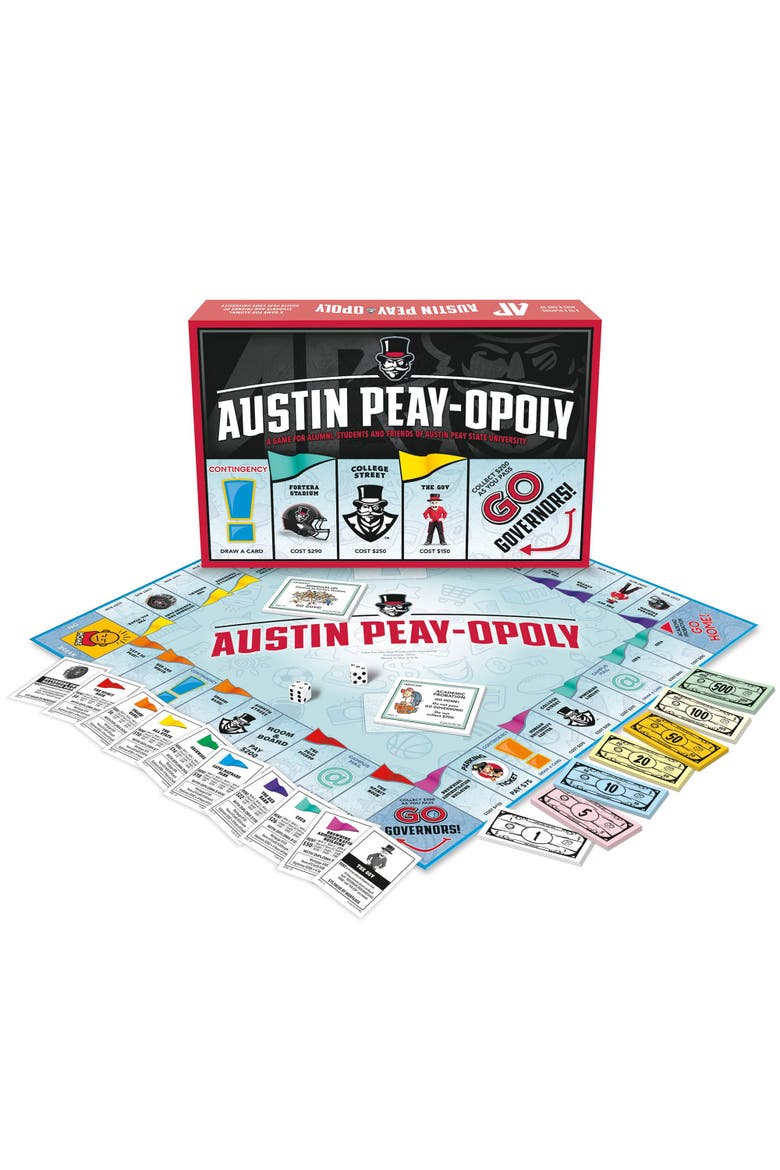 University Austin Peayopoly Monopoly Board Game, Alternate, color, Multicolored