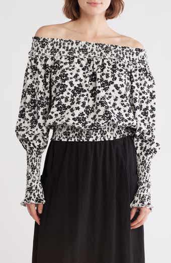 Smocked Off-the-Shoulder Top