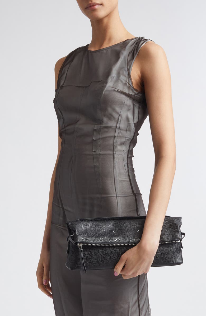 Maison Margiela 5AC Leather Crossbody Bag, Alternate, color, Black