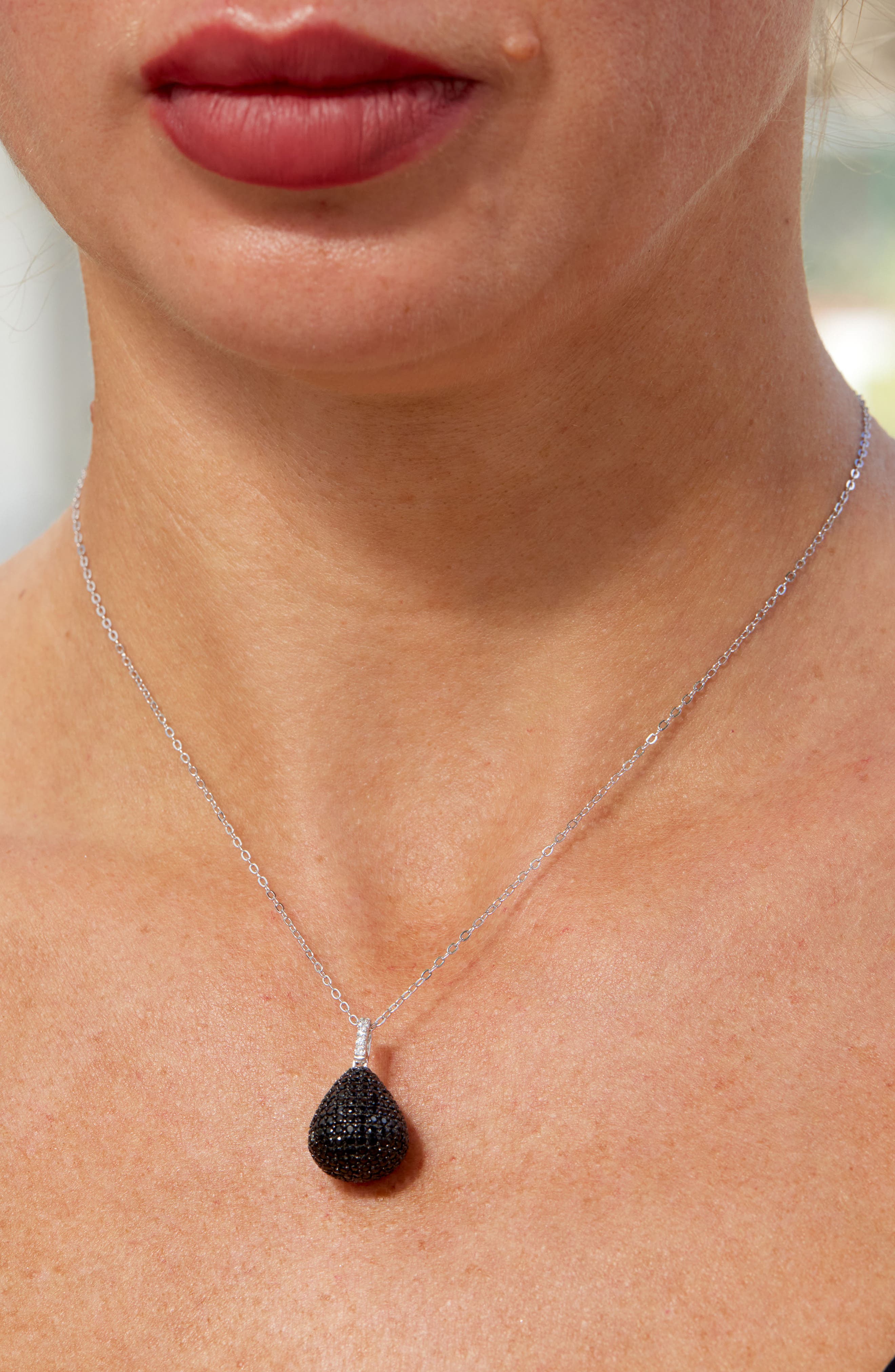 SAVVY CIE JEWELS Pavé Pendulum Pendant Necklace (Women) | Nordstromrack