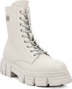 PHILIPP PLEIN Leather Boots Deer Print Laces Strass Women