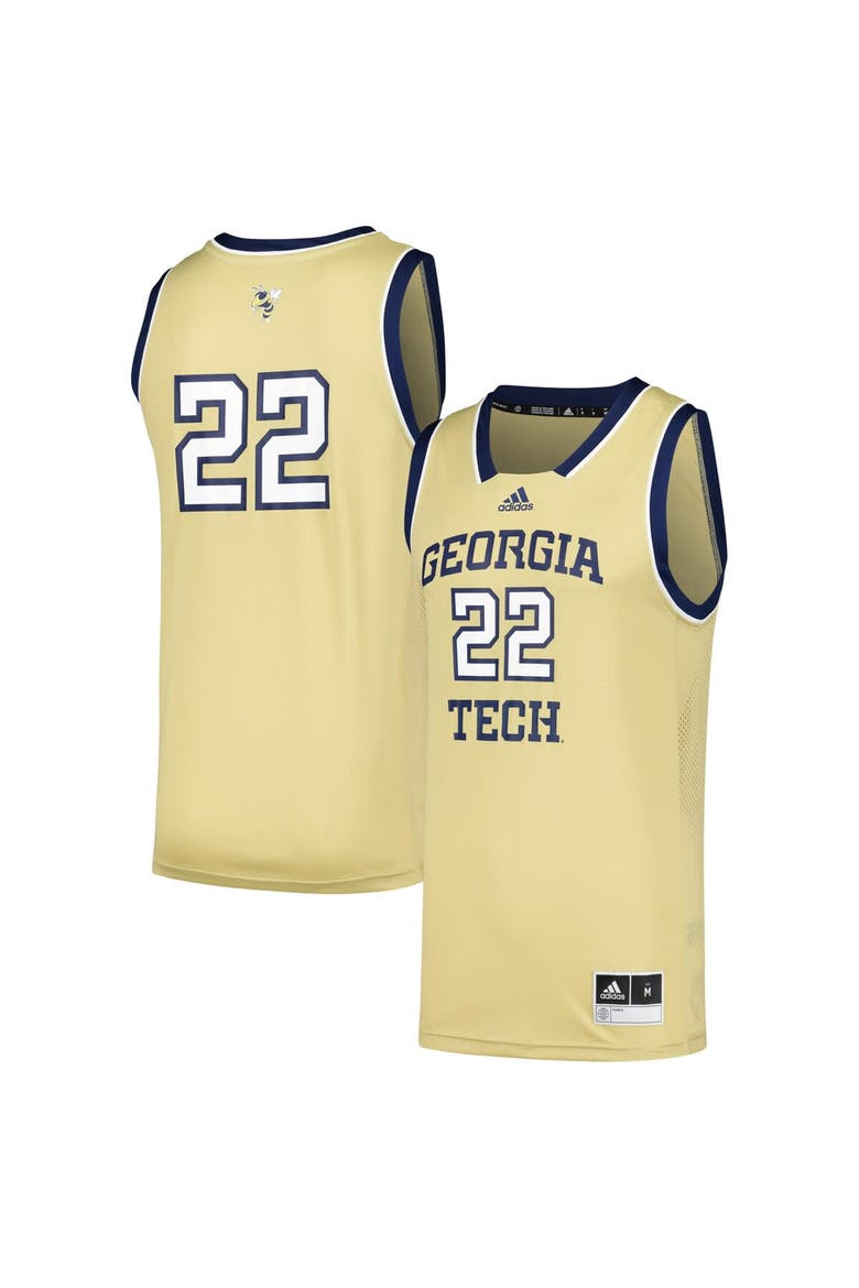 Men's adidas #22 Gold Georgia Tech Yellow Jackets Swingman Jersey, Main, color, Gold