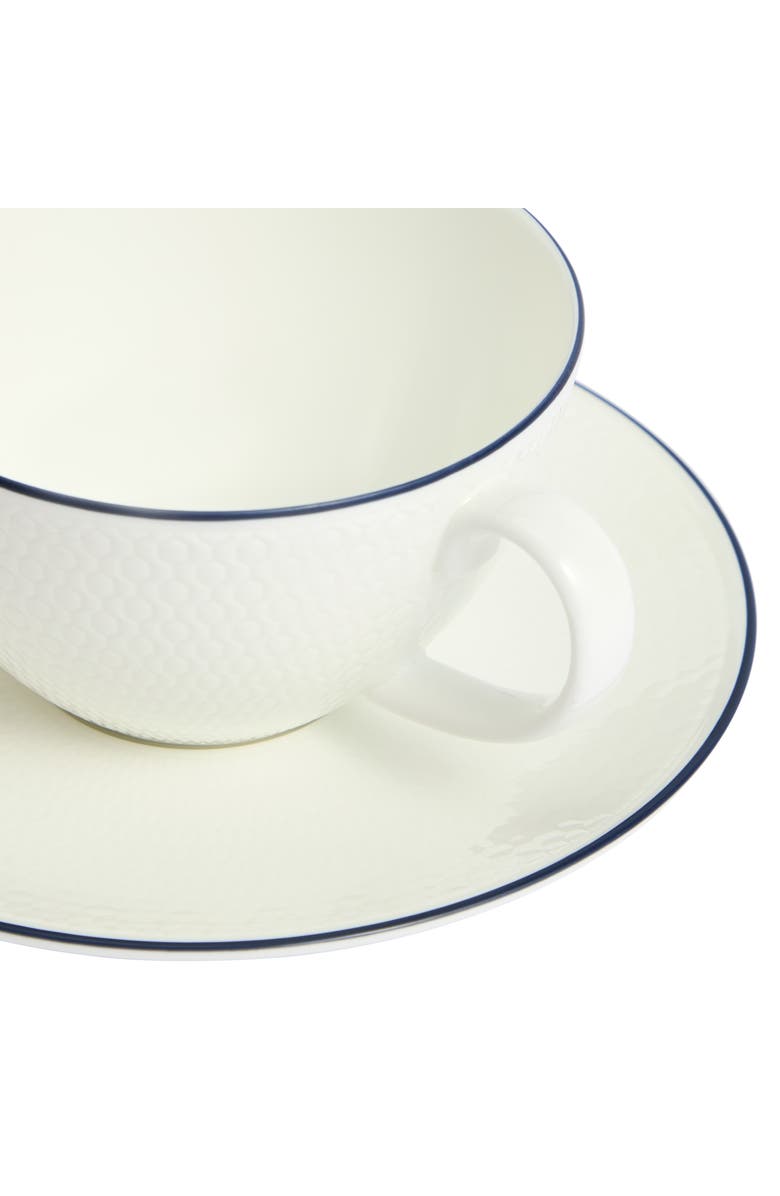Wedgwood Gio Bone China Teacup & Saucer Set, Alternate, color, White
