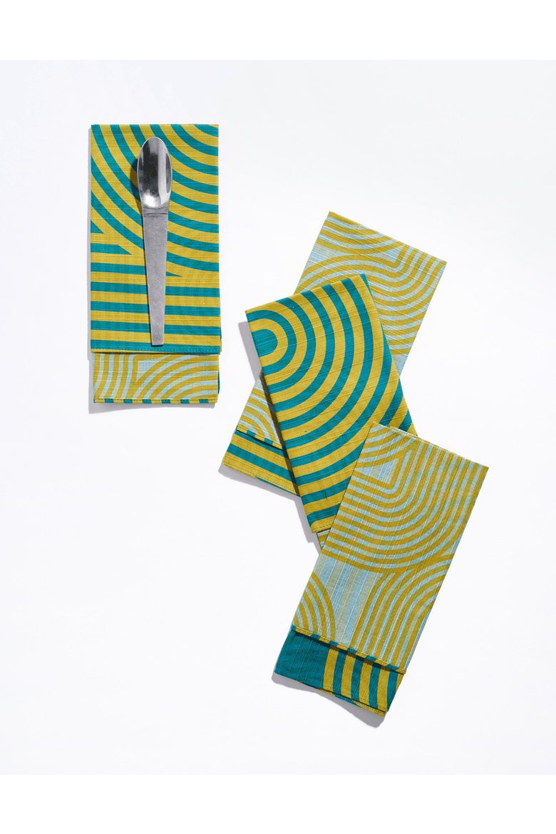Comb Dinner Napkins - High Season Set of 4, Main, color, PERIDOT