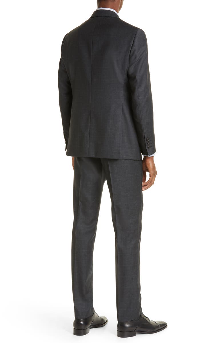 Emporio Armani G Line Plaid Wool Suit, Alternate, color, 