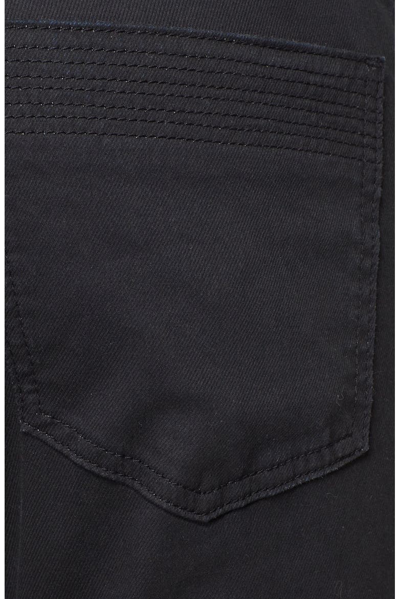 Denim Moto Pants, Alternate, color, BLACK