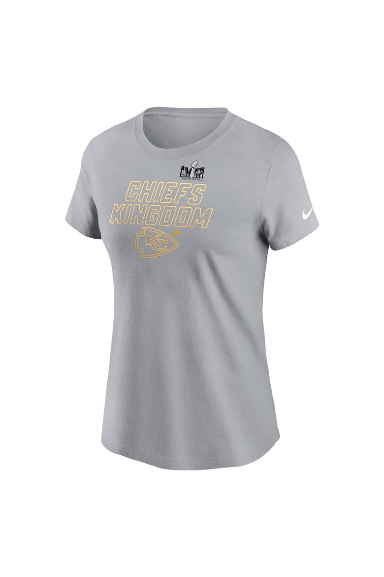 Women's Nike  Gray Kansas City Chiefs Super Bowl LVIII Local Essential T-Shirt, Alternate, color, Gray