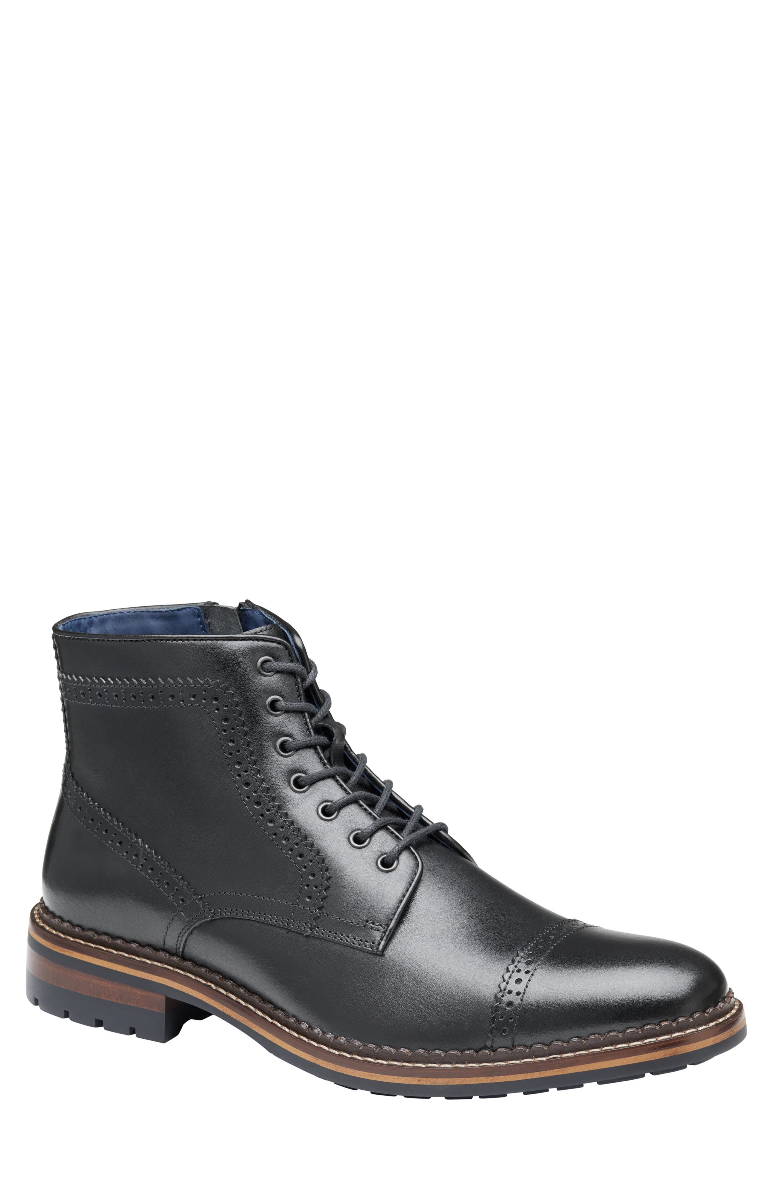 Johnston & Murphy Benton Leather Cap Toe Boot (Men) | Nordstrom