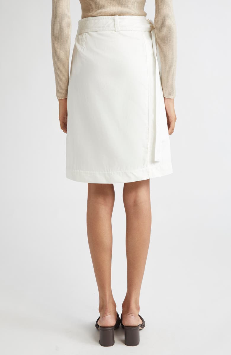 FERRAGAMO Belted Washed Twill Wrap Skirt, Alternate, color, Mascarpone