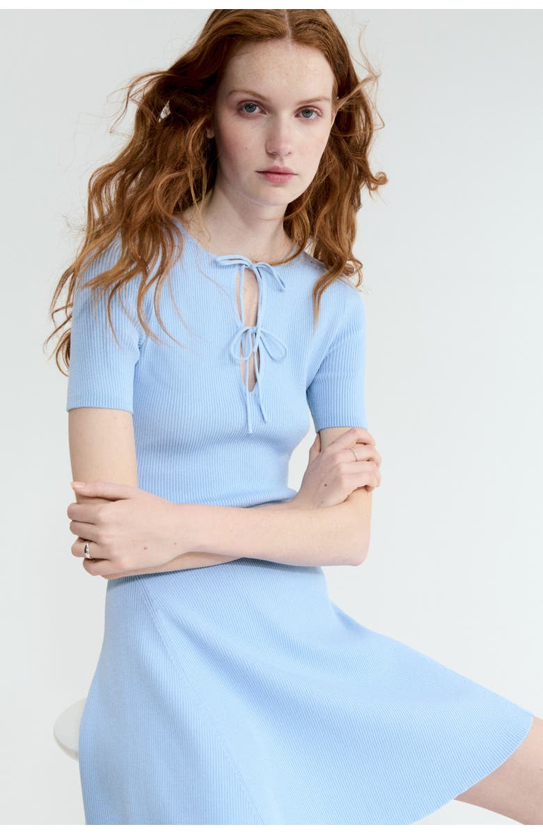 H&M Rib-knit Mini Dress, Alternate, color, 