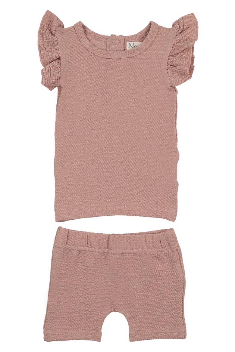 Kids' Smocked Ruffle Top & Shorts Set, Main, color, MAUVE