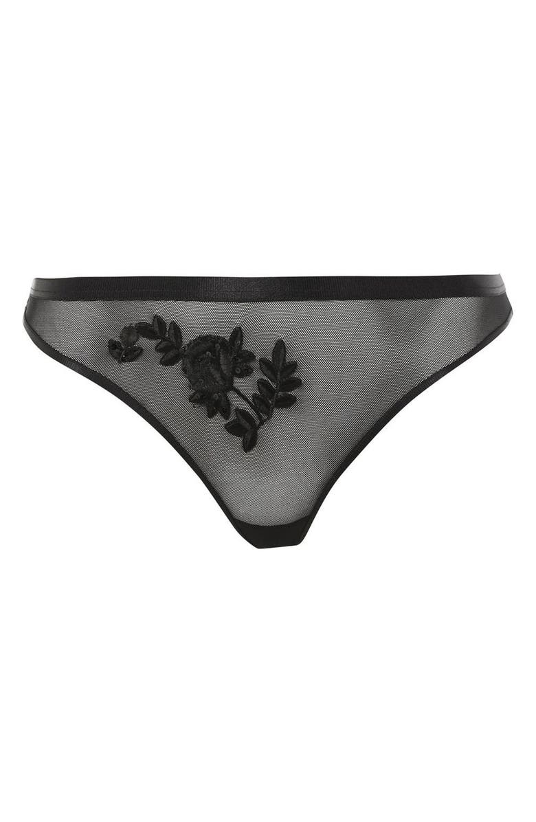 Topshop Ophelia Lace Thong, Alternate, color,