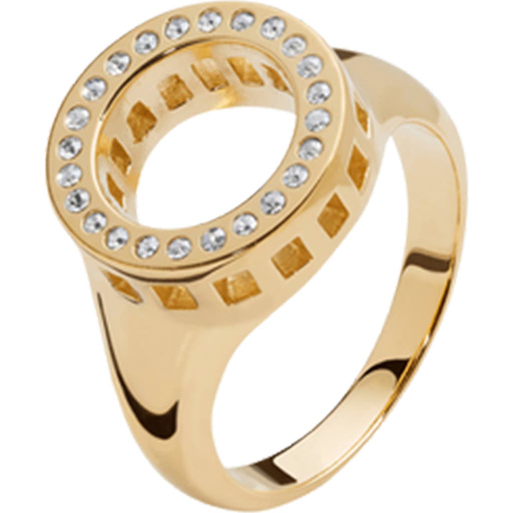 Lucy Quartermaine Art Deco Halo Ring in Gold Vermeil  product