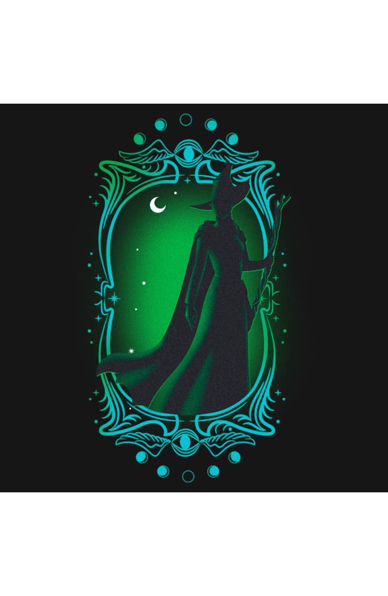 Wicked Women's Wicked Elphaba Silhouette Frame Graphic T-Shirt, Alternate, color, Black