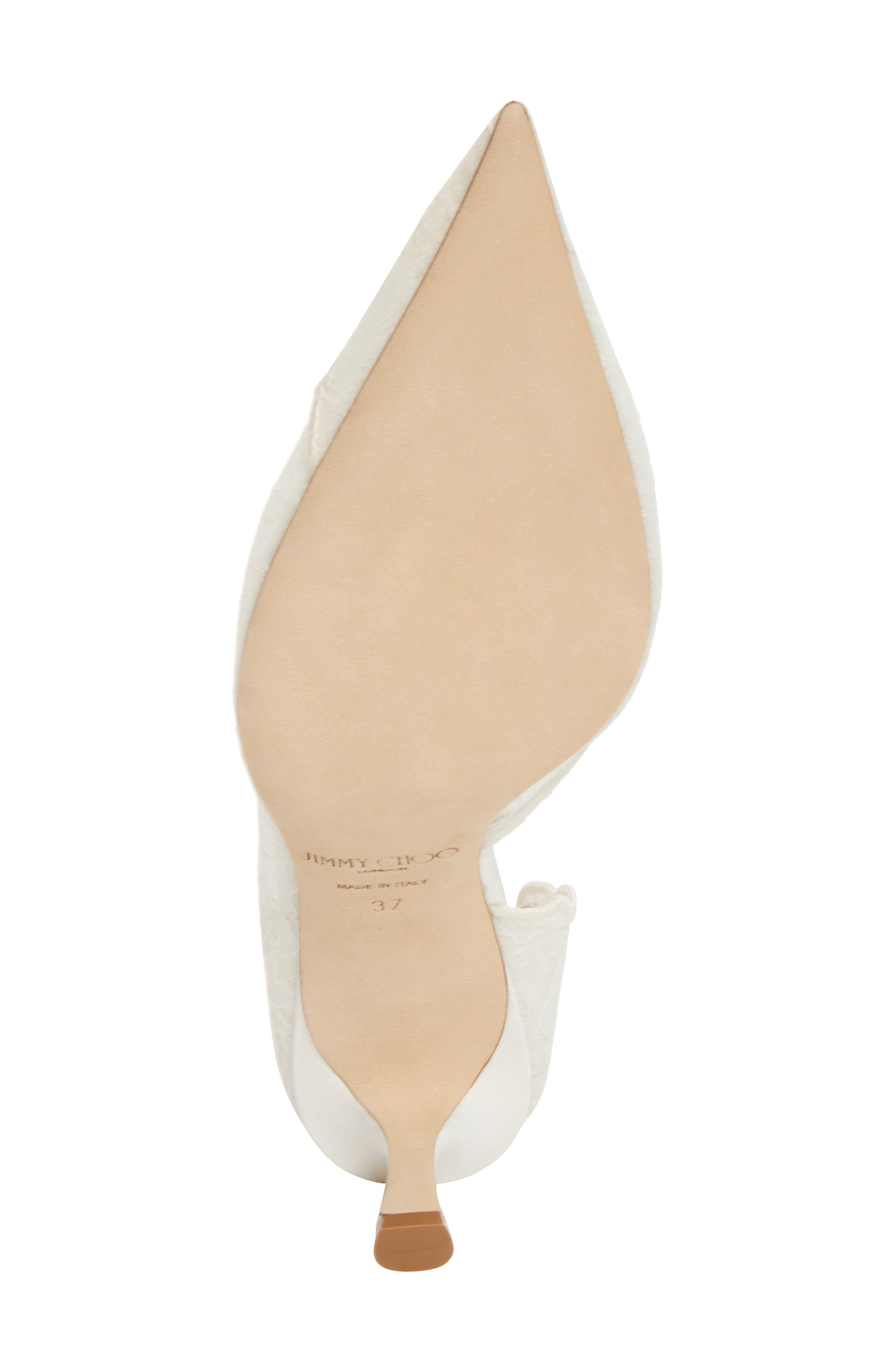 Faiz Lace Pointed Toe d'Orsay Pump, Alternate, color, IVORY/ IVORY