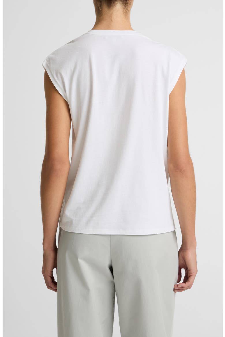 Cap Sleeve Drape Top, Alternate, color, OPTIC WHITE
