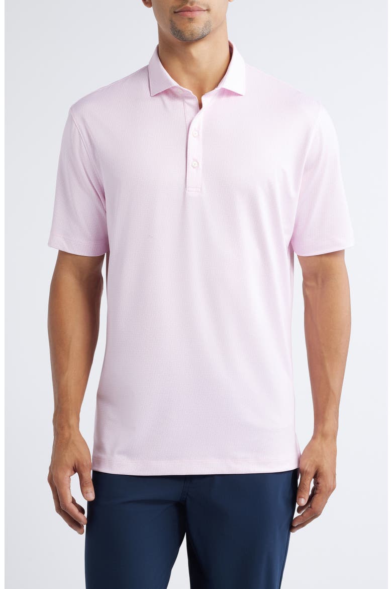 Island Times Geo Print Performance Polo, Main, color, PORTO PINK