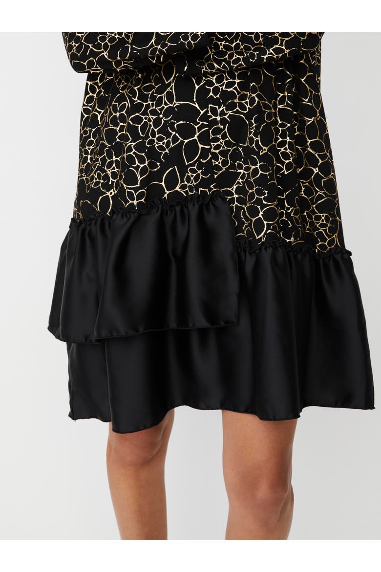 MaNylindra Metallic Floral Print Dress, Alternate, color, Gold
