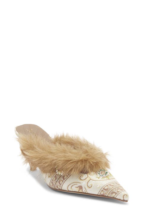 Rocaille Faux Fur Mule (Women)