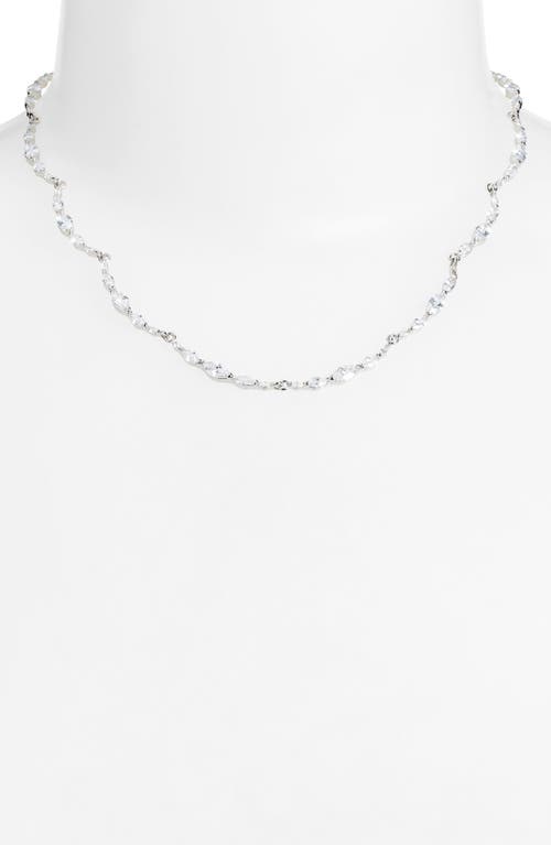 Nordstrom Dainty Cubic Zirconia Collar Necklace In Clear- Silver