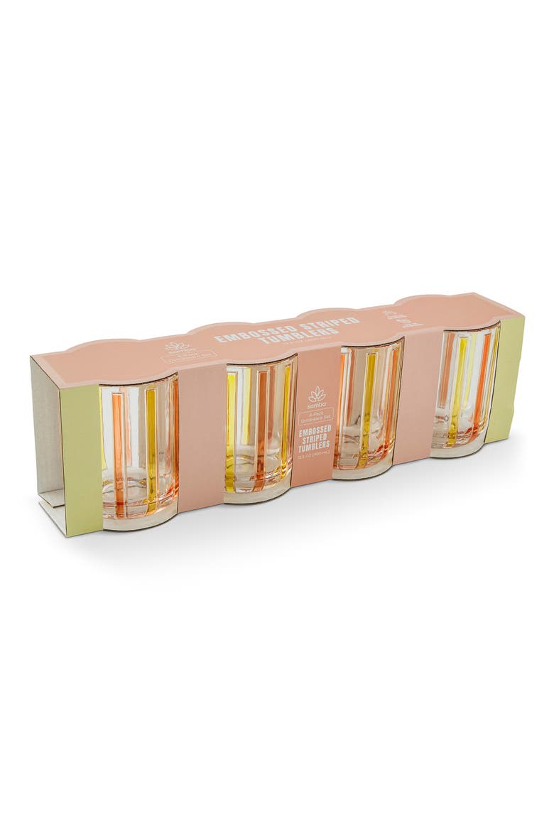 Set of 4 Tumblers, Alternate, color, MULTI