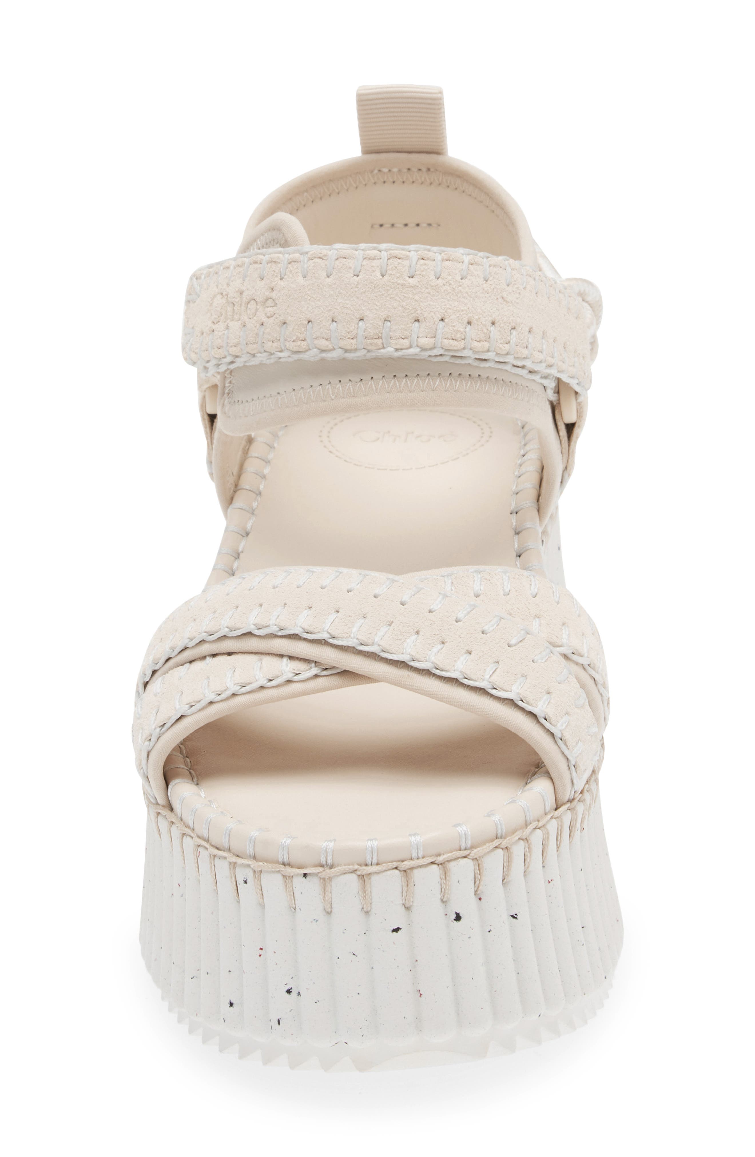 Chloé Nama Platform Sandal, Alternate, color, White
