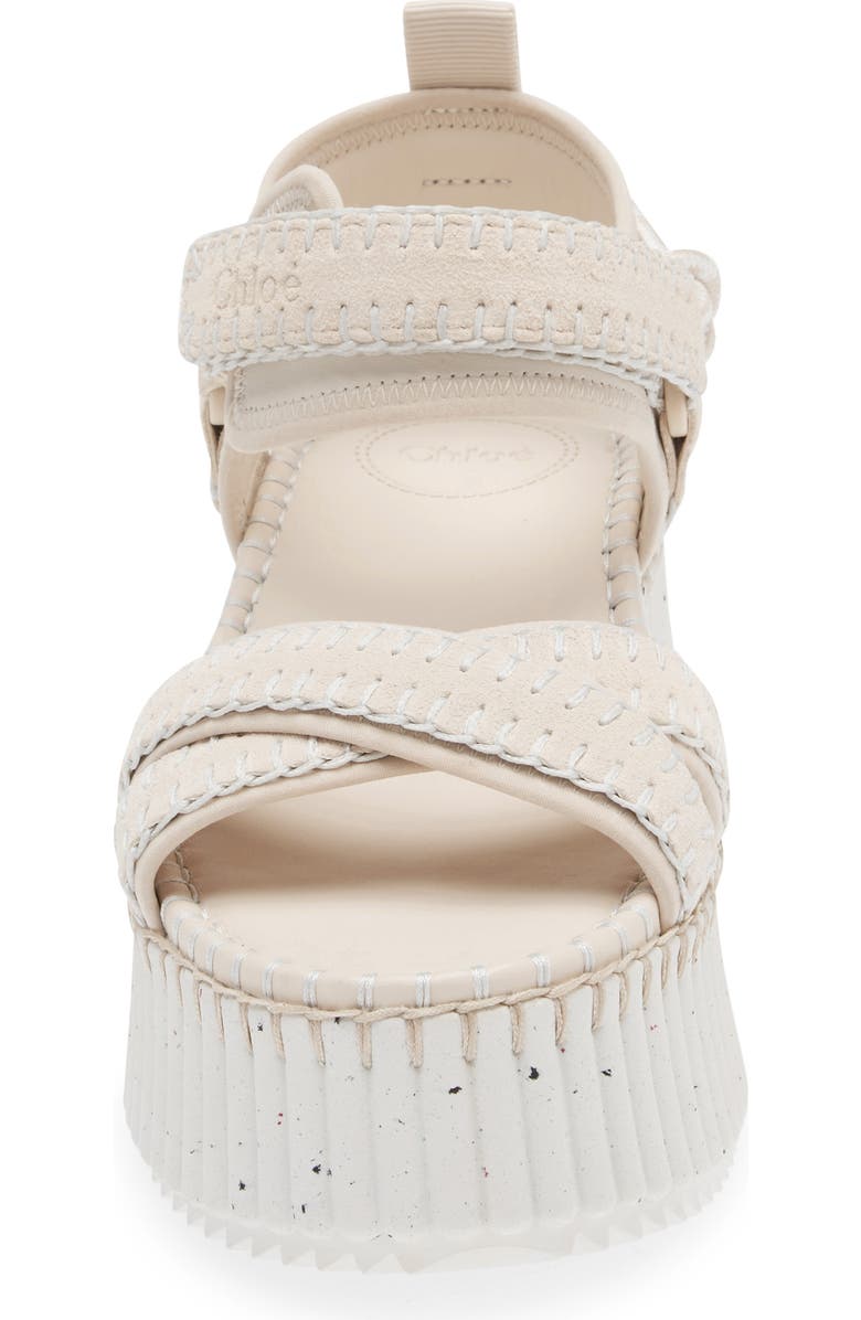 Chloé Nama Platform Sandal, Alternate, color, White