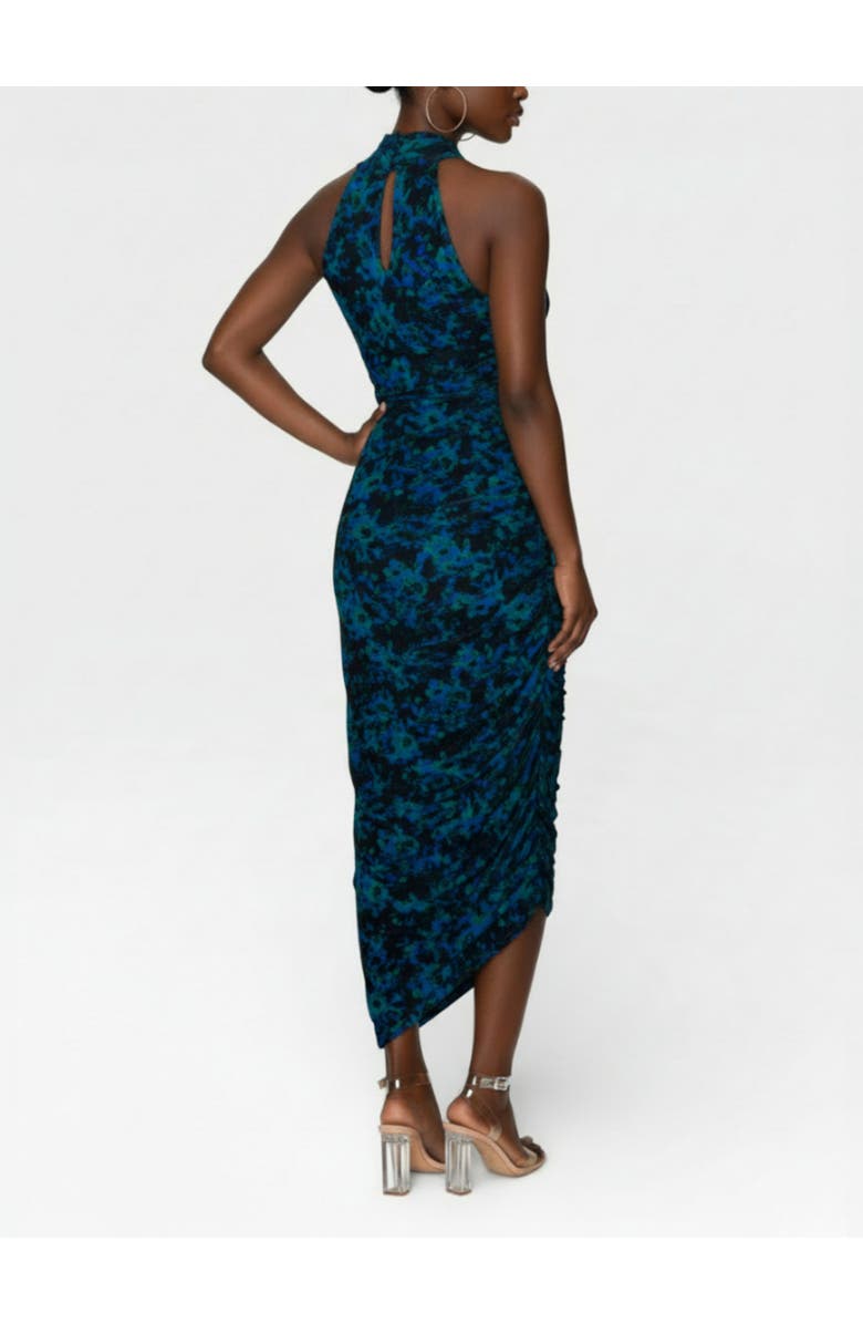 RACHEL Rachel Roy Lohan Ruched Asymmetrical Dress, Alternate, color, Abstract Cobalt Floral