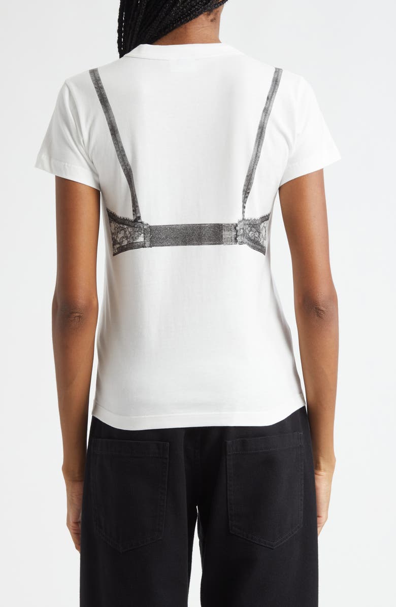Vaquera Trompe l'Oeil Bra Graphic T-Shirt, Alternate, color, Off White 1
