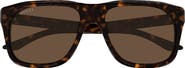 Gucci 55mm Rectangular Sunglasses