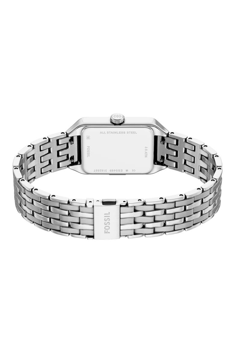 Mini Raquel Tank Bracelet Watch, 18mm x 29mm, Alternate, color, SILVER