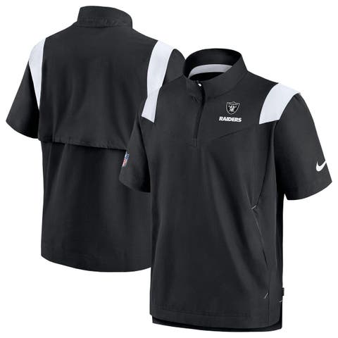 Men's Nike Black Las Vegas Raiders Sideline Coaches Chevron Lockup Pullover Top