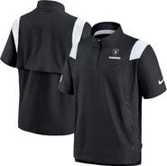 Nike Men's Nike Black Las Vegas Raiders Sideline Coaches Chevron Lockup Pullover Top