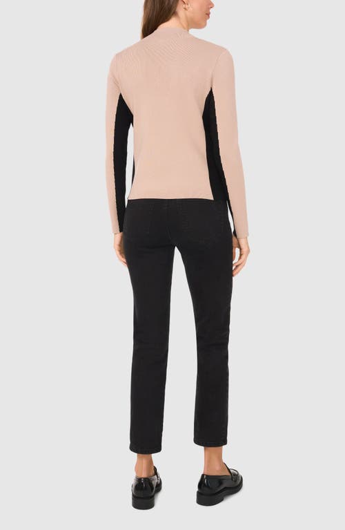 Halogen ® Colorblock Mock Neck Sweater
