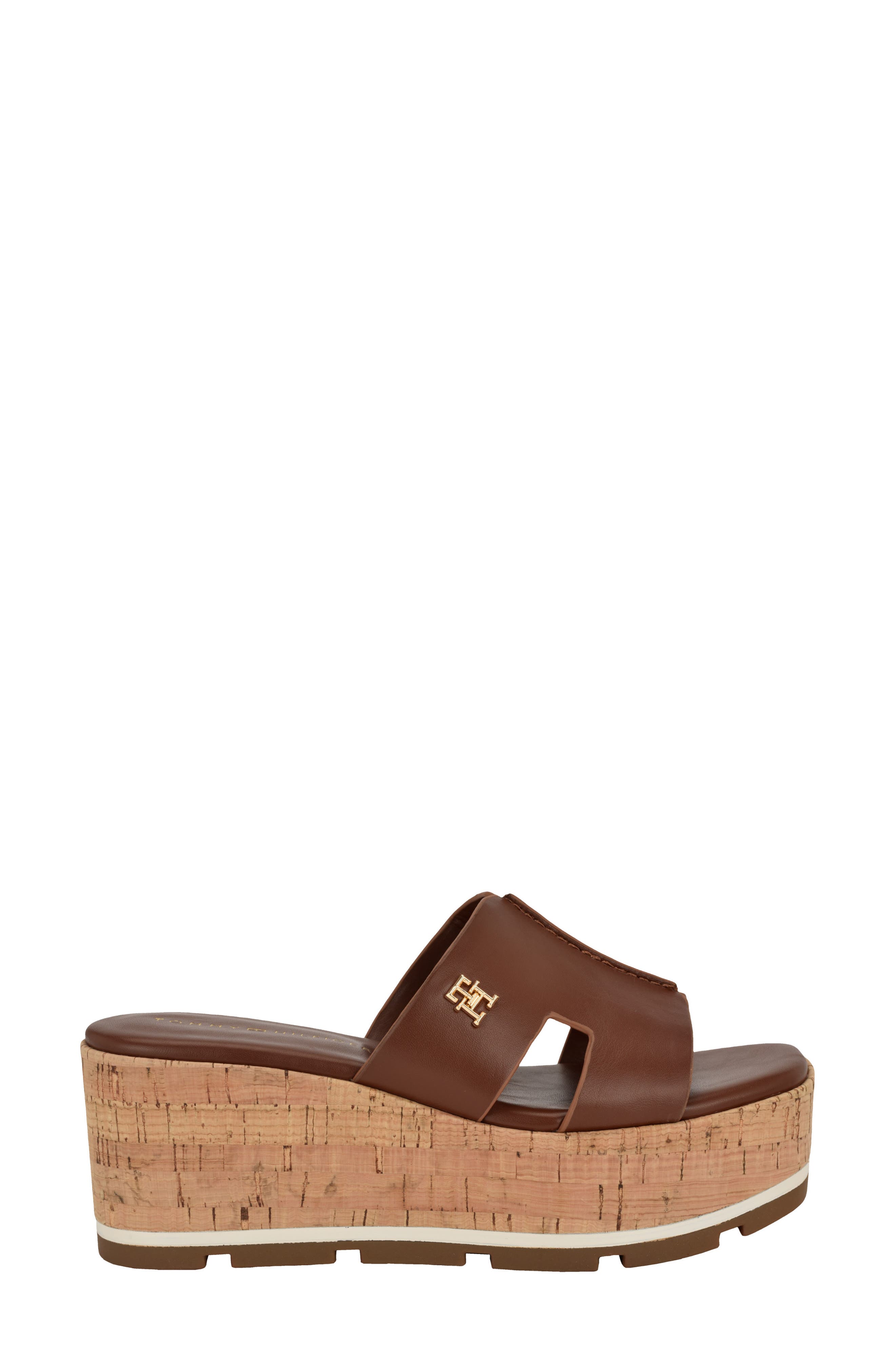 Tommy Hilfiger Heliena Platform Wedge Slide Sandal, Alternate, color, Medium Natural