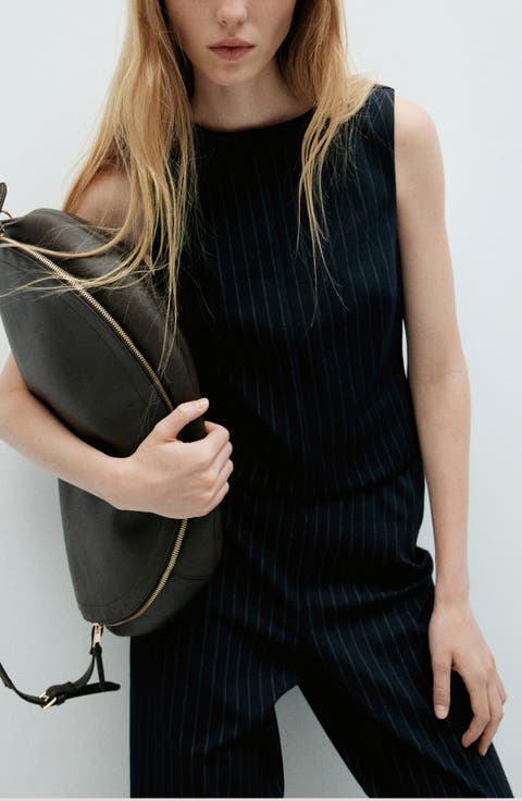 Pinstriped Boat Neck Top