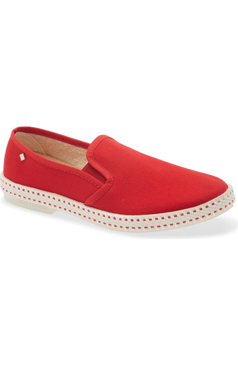 Rivieras Classic Canvas Slip-On Loafer, Main, color, Rouge