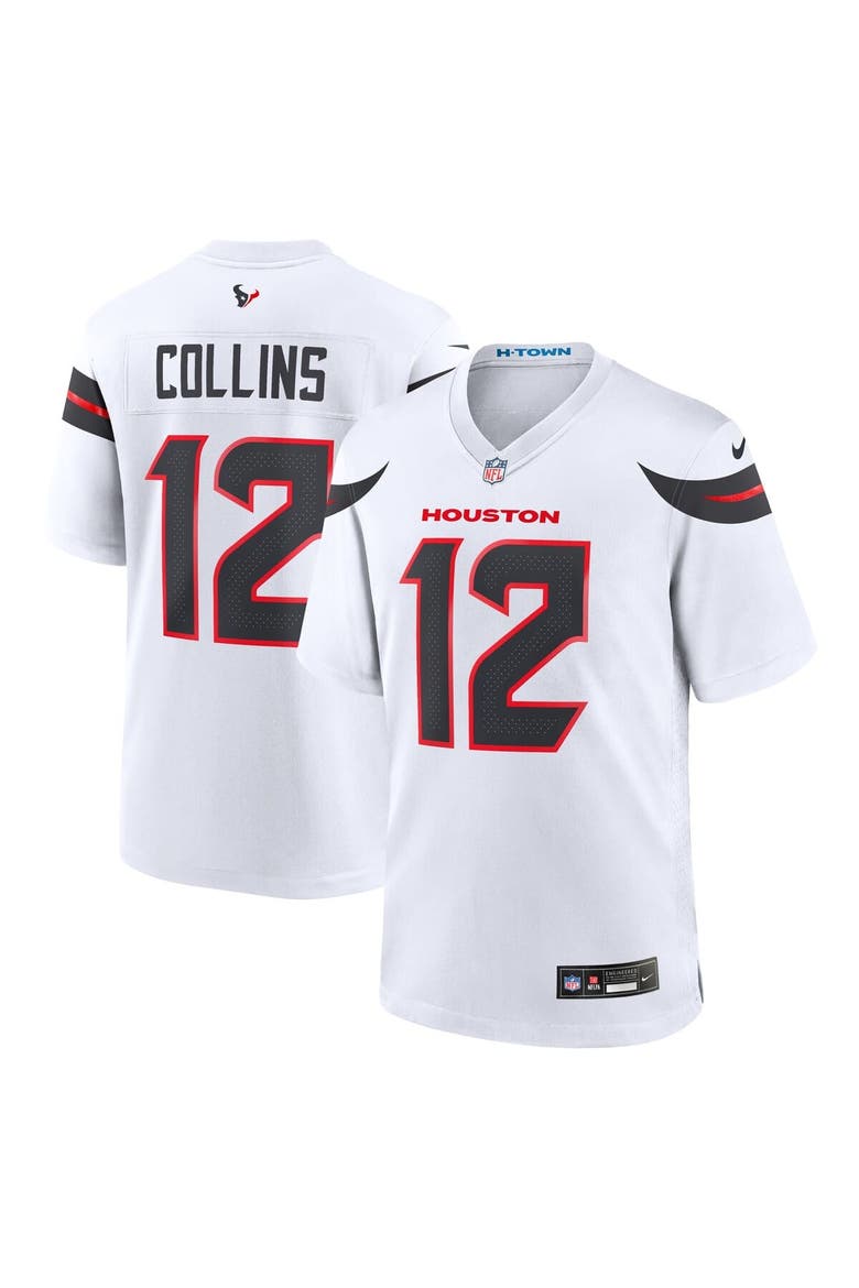 Men's Nike Nico Collins  White Houston Texans Game Jersey, Main, color, White