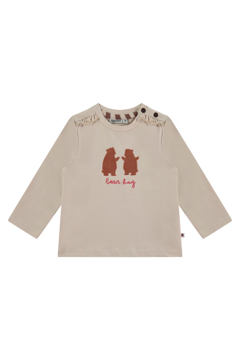 Bear Hug Long Sleeve T-Shirt, Main, color, Beige